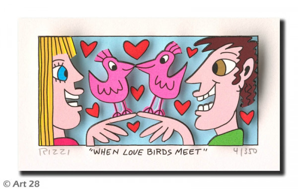 James Rizzi WHEN LOVE BIRDS MEET