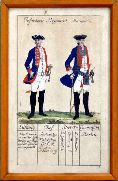 Johann Christian Hermann Schmalen Infanterie Regiment Mousquetier-Blatt 5