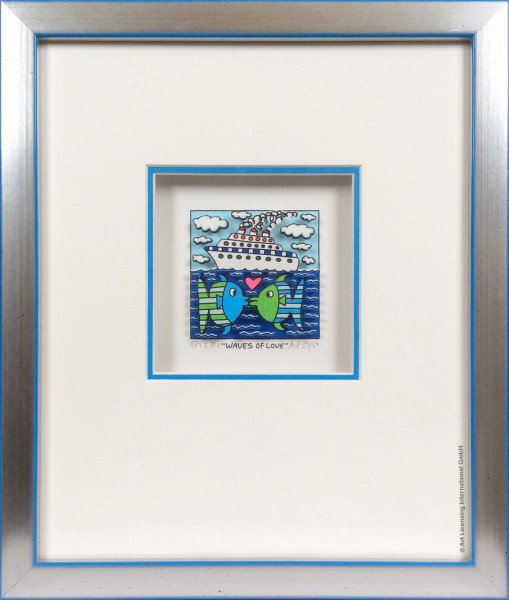 James Rizzi Waves Of Love (gerahmt)