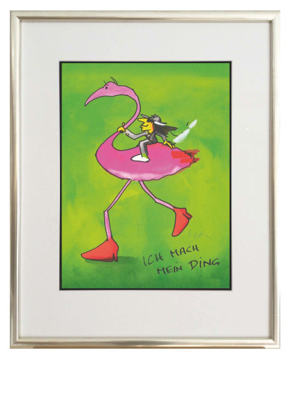Udo Lindenberg Ich mach mein Ding-Flamingo (grün/pink)