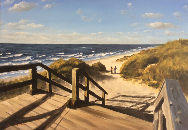 Jan Hansen Strandabgang mit Personen