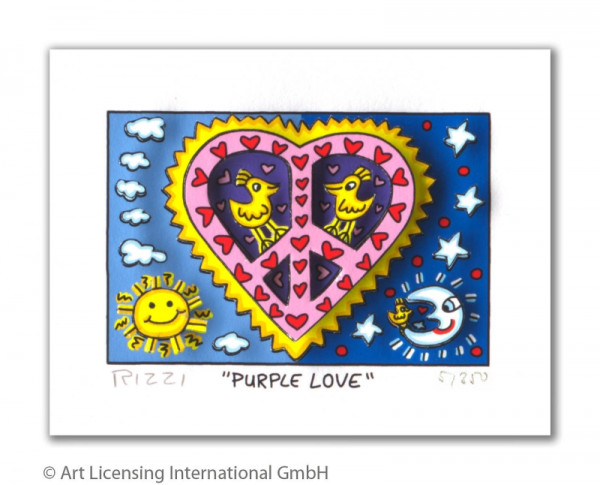 James Rizzi PURPLE LOVE