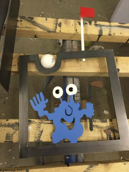 Patrick Preller Golfmonster (Wandobjekt)
