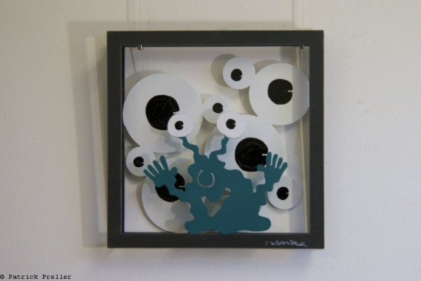 Patrick Preller Monster Window "Augen" (Wandobjekt)