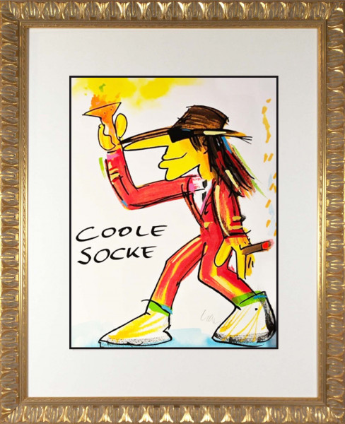 Coole Socke (Nostalgie Goldrahmen)
