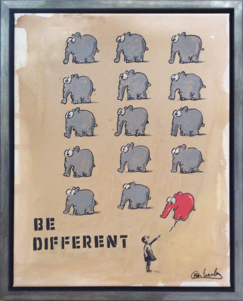 Otto Waalkes Be Different-Banksy
