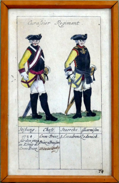 Johann Christian Hermann Schmalen Curassier Regiment-Blatt 74