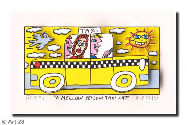 James Rizzi A MELLOW YELLOW TAXI CAB
