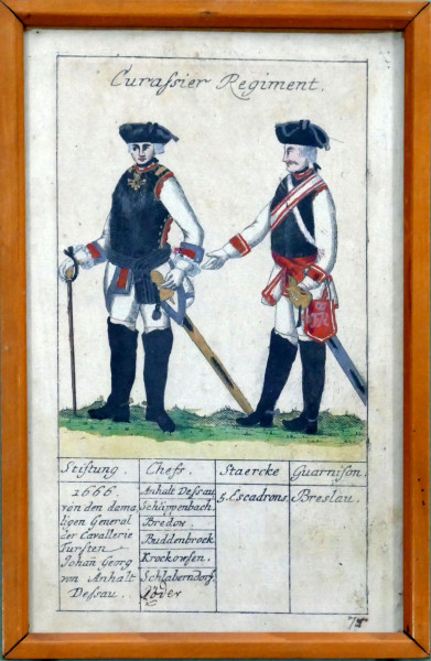 Johann Christian Hermann Schmalen Curassier Regiment-Blatt 75