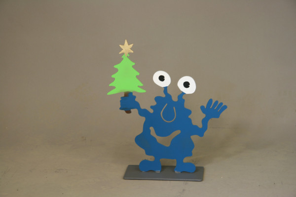 Patrick Preller Monster TOGO -Mit Weihnachtsbaum in der Hand-