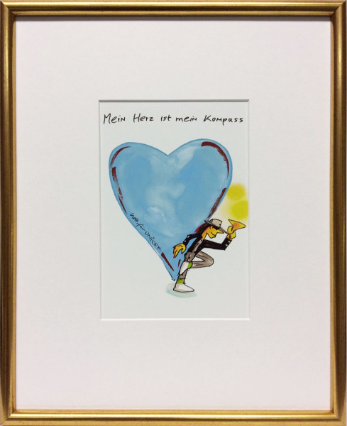 Udo Lindenberg Mein Herz ist mein Kompass-Goldrahmen